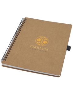 Libreta de tamaño A5 de cartón reciclado con espiral y papel de piedra N60237701 2