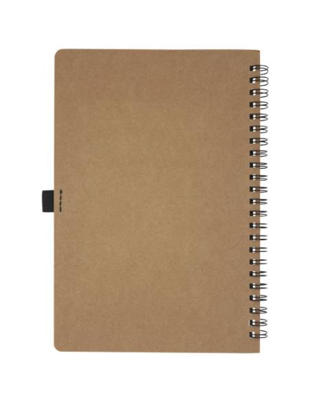 Libreta de tamaño A5 de cartón reciclado con espiral y papel de piedra N60237701
