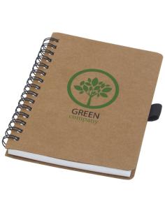 Libreta de tamaño A6 de cartón reciclado con espiral y papel de piedra N60337701 2