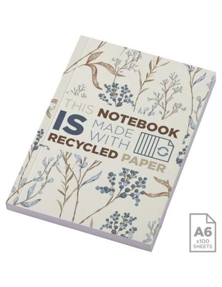 Libreta A6 de tapa blanda con 100 hojas de papel reciclado N20262012