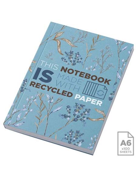 Libreta A6 de tapa blanda con 100 hojas de papel reciclado N25262012