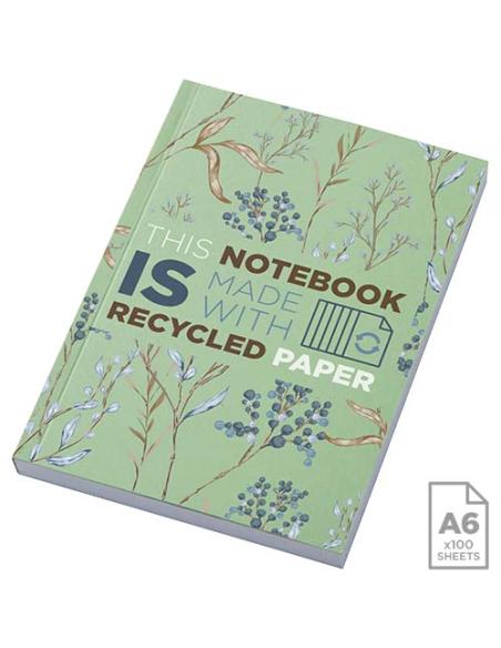 Libreta A6 de tapa blanda con 100 hojas de papel reciclado N16262012