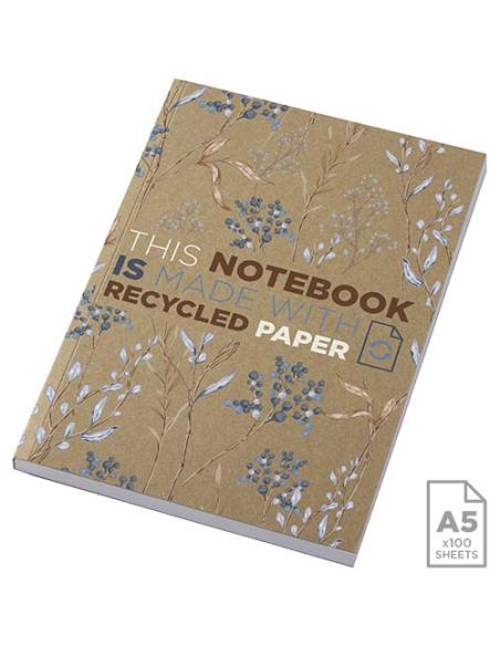 Libreta A5 de tapa blanda craft con 100 hojas de papel reciclado N60462012