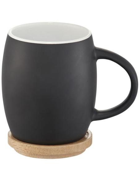 Taza de cerámica de 400 ml con base de madera N00664001