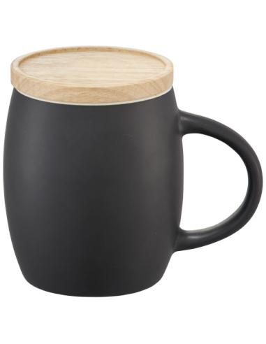 Taza de cerámica de 400 ml con base de madera N00664001