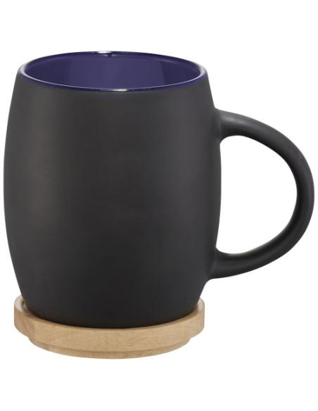 Taza de cerámica de 400 ml con base de madera N10664001