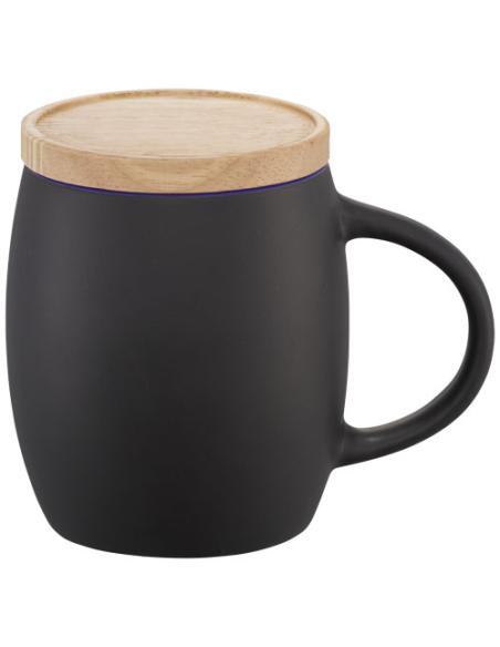 Taza de cerámica de 400 ml con base de madera N10664001