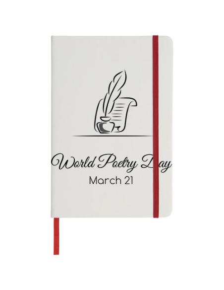 Libreta A5 blanca con cinta de color N20531701