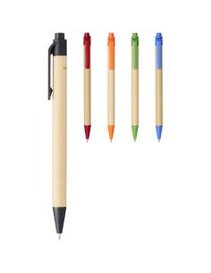 Bolígrafo de cartón reciclado y plástico de maíz (tinta negra) N00483701