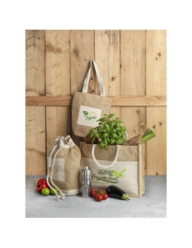 Bolsa Tote de yute con bolsillo N00625911