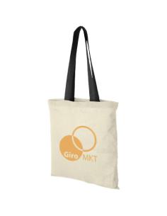 Bolsa Tote de algodón 100 g/m² con asas largas contrastadas N00131021 2