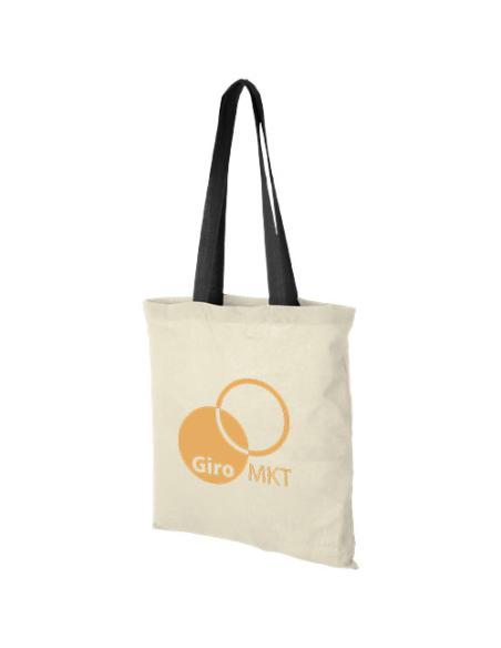 Bolsa Tote de algodón 100 g/m² con asas largas contrastadas N00131021
