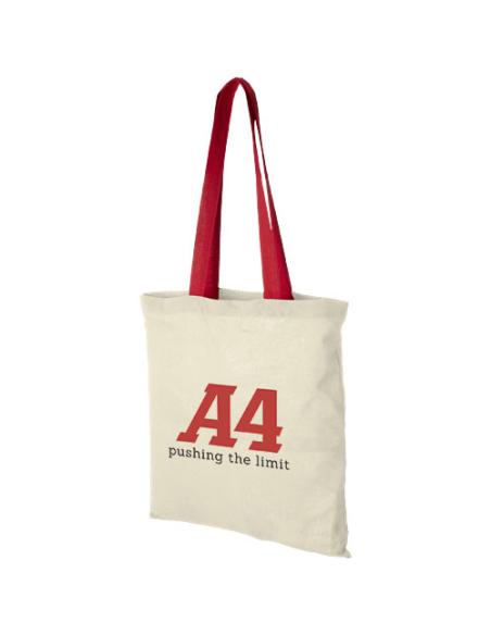Bolsa Tote de algodón 100 g/m² con asas largas contrastadas N10131021