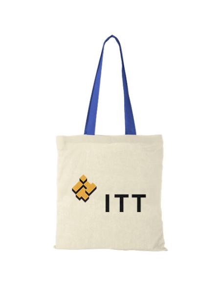 Bolsa Tote de algodón 100 g/m² con asas largas contrastadas N20131021