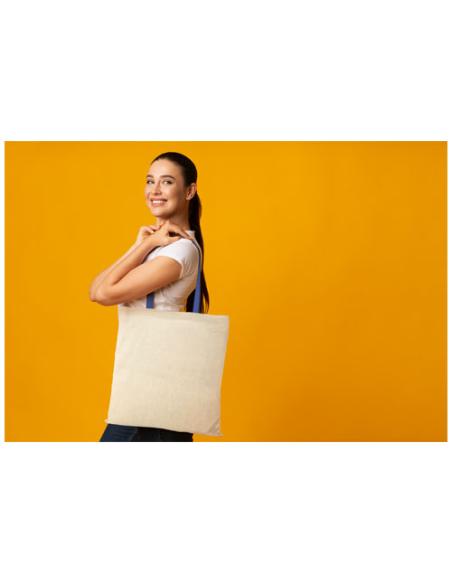 Bolsa Tote de algodón 100 g/m² con asas largas contrastadas N20131021