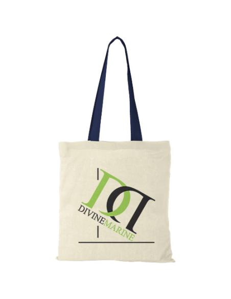 Bolsa Tote de algodón 100 g/m² con asas largas contrastadas N30131021