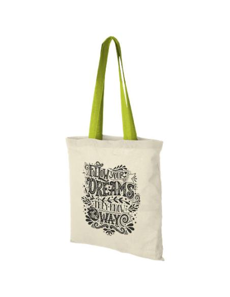 Bolsa Tote de algodón 100 g/m² con asas largas contrastadas N40131021