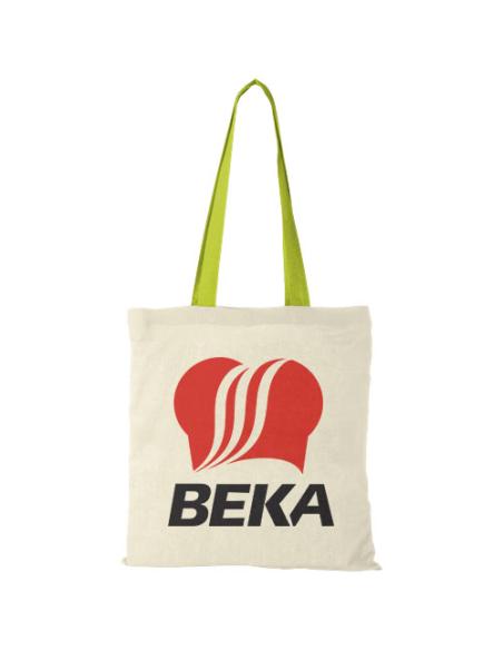 Bolsa Tote de algodón 100 g/m² con asas largas contrastadas N40131021