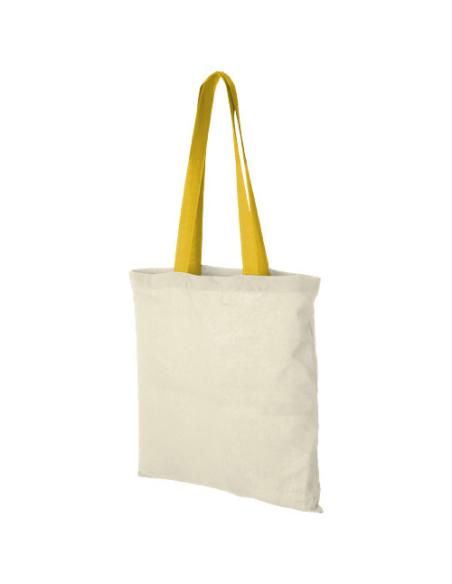 Bolsa Tote de algodón 100 g/m² con asas largas contrastadas N50131021