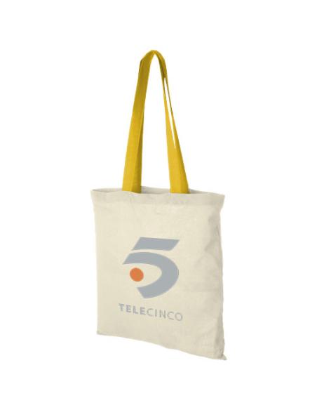 Bolsa Tote de algodón 100 g/m² con asas largas contrastadas N50131021
