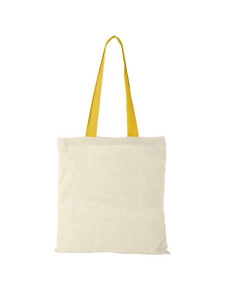 Bolsa Tote de algodón 100 g/m² con asas largas contrastadas N50131021