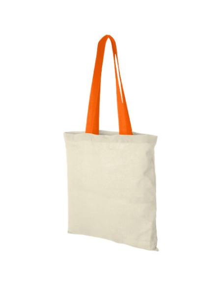 Bolsa Tote de algodón 100 g/m² con asas largas contrastadas N70131021