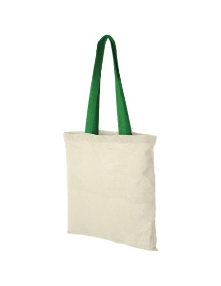 Bolsa Tote de algodón 100 g/m² con asas largas contrastadas N01131021