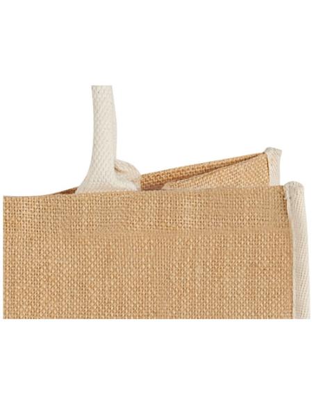 Bolsa Tote de yute con bordes contrastados N00281021
