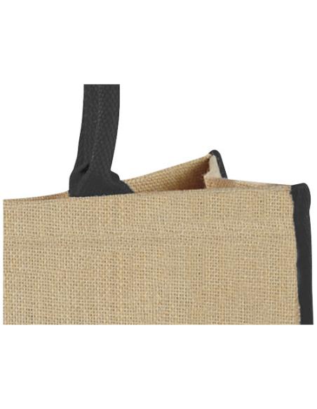 Bolsa Tote de yute con bordes contrastados N10281021