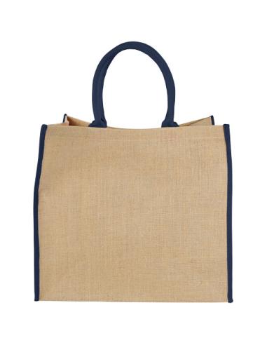 Bolsa Tote de yute con bordes contrastados N20281021