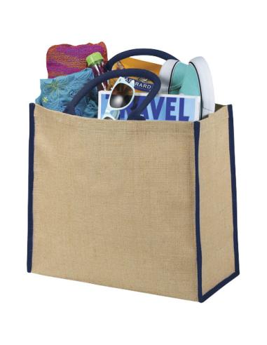 Bolsa Tote de yute con bordes contrastados N20281021