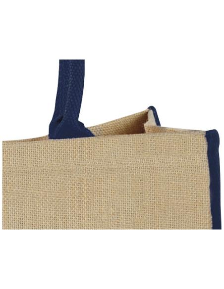 Bolsa Tote de yute con bordes contrastados N20281021