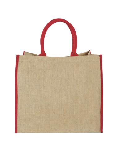 Bolsa Tote de yute con bordes contrastados N30281021
