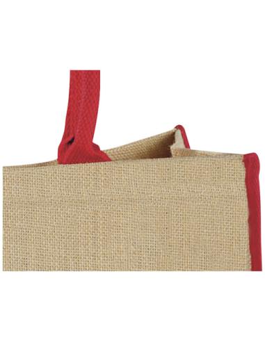 Bolsa Tote de yute con bordes contrastados N30281021