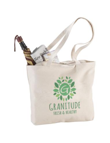 Bolsa Tote de algodón 320 g/m² con cremallera N00133021