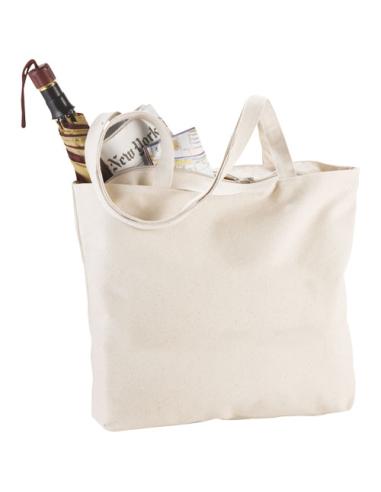 Bolsa Tote de algodón 320 g/m² con cremallera N00133021