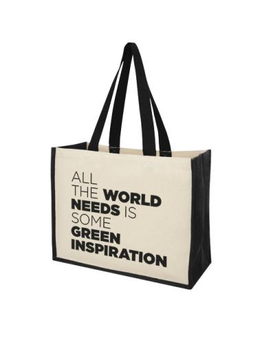 Bolsa Tote para la compra de lona y yute de 320 g/m² N09107012