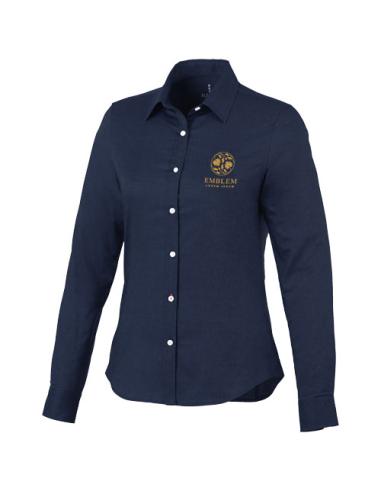 Camisa tipo Oxford de manga larga de mujer N00536183