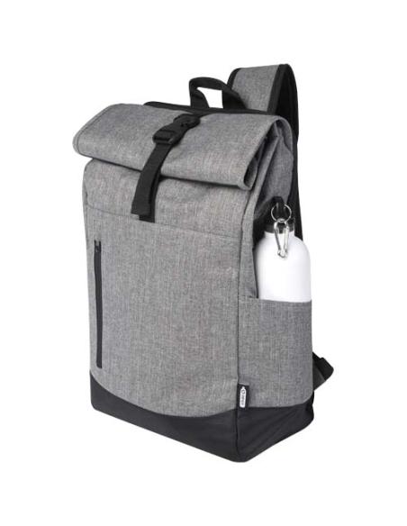 Mochila para portátil de 15,6" reciclada GRS con cierre superior 12L N08845021