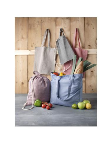 Bolsa Tote de algodón reciclado de 210 g/m² con refuerzos N09735021
