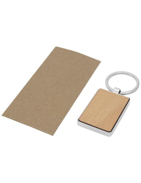 Llavero rectangular de madera de haya N17421811