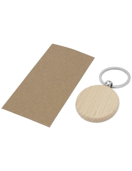 Llavero redondo de madera de haya N17021811