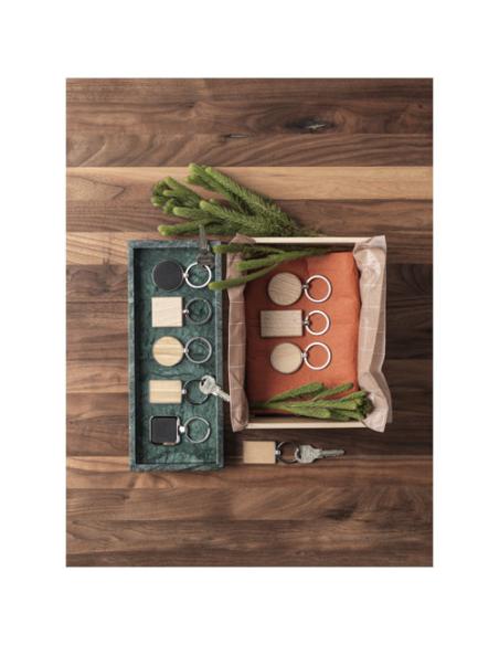 Llavero cuadrado de madera de haya N17121811