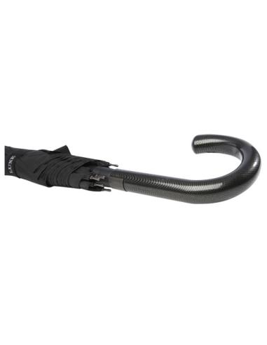 Paraguas de 23" de apertura automática con aspecto de fibra de carbono y mango curvo N09314901
