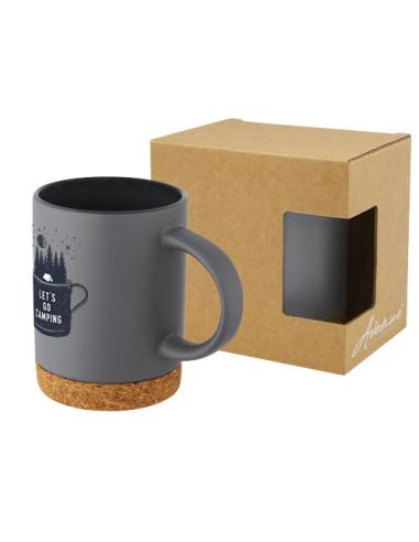 Taza de cerámica de 425 ml con base de corcho N28109001