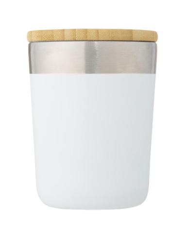 Vaso de 330 ml de acero inoxidable con aislamiento al vacío de cobre y tapa de bambú N10076001