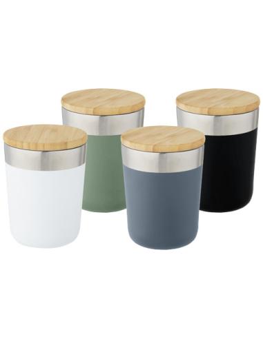 Vaso de 330 ml de acero inoxidable con aislamiento al vacío de cobre y tapa de bambú N10076001