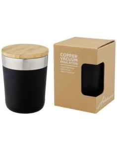 Vaso de 330 ml de acero inoxidable con aislamiento al vacío de cobre y tapa de bambú N10076001