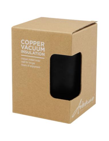 Vaso de 330 ml de acero inoxidable con aislamiento al vacío de cobre y tapa de bambú N09076001