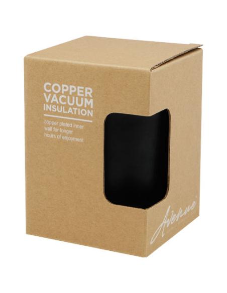 Vaso de 330 ml de acero inoxidable con aislamiento al vacío de cobre y tapa de bambú N09076001